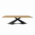 Modern design dining table with Elliot made in Italy oak top Viadurini