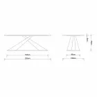 Modern design dining table with Elliot made in Italy oak top Viadurini