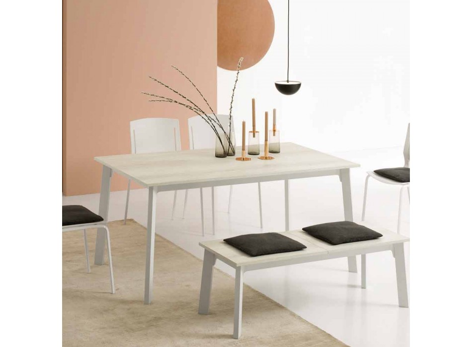 Design Dining Table, Extendable with 6/8 Seats - Arnara Basic Viadurini
