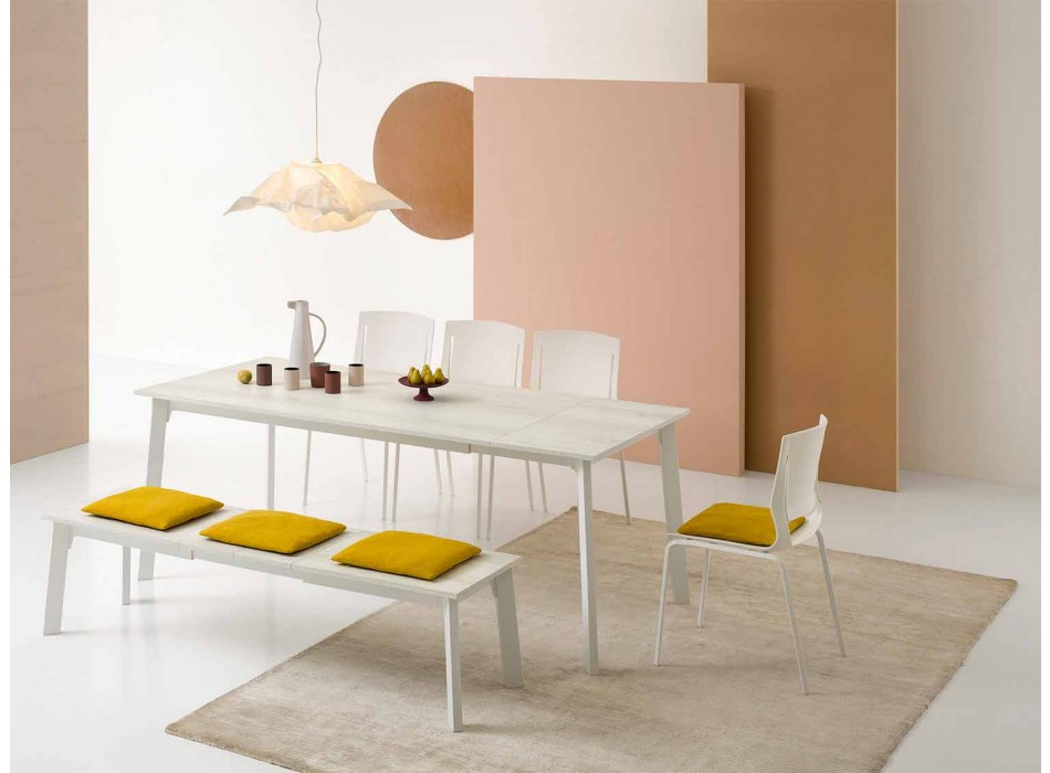 Design Dining Table, Extendable with 6/8 Seats - Arnara Basic Viadurini