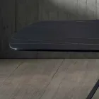 Design Dining Table in Portoro Effect Ceramic and Matt Metal - Falcon Viadurini