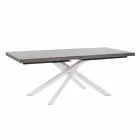 Design Dining Table in Wood and Metal Made in Italy - Skipper Viadurini