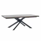 Design Dining Table in Wood and Metal Made in Italy - Skipper Viadurini