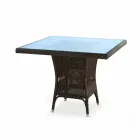 Table designer dining polyethylene hand-woven Chad Viadurini