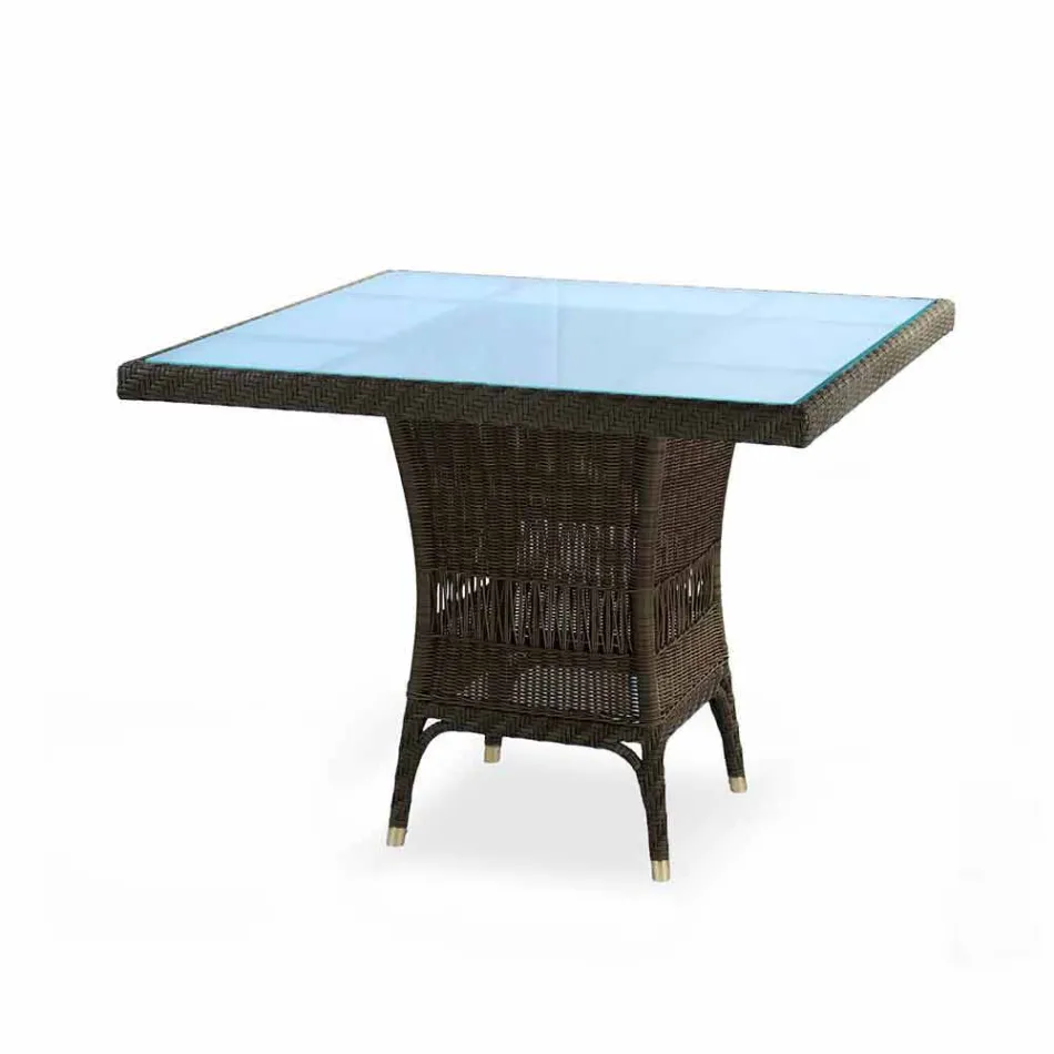 Table designer dining polyethylene hand-woven Chad Viadurini