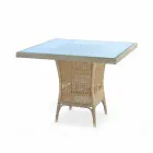 Table designer dining polyethylene hand-woven Chad Viadurini