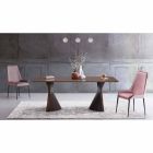 Modern Design Dining Table in Gres and Ash Made in Italy - Charol Viadurini