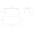 Quality Dining Table with Ash Wood Top Made in Italy - Ulma Viadurini