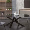 Elliptical Dining Table in Ceramic and Aluminum - Yamir
