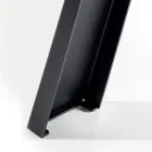 Fixed Dining Table Metal Base and Oak Veneered Top - Termoli Viadurini