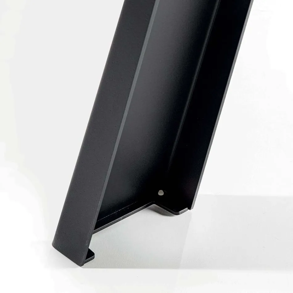 Fixed Dining Table Metal Base and Oak Veneered Top - Termoli Viadurini