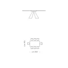 Veneered Dining Table with Steel Base Made in Italy - Dalmatian Viadurini