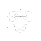 Dining Table in 3mm Ceramic and Metal Base Made in Italy - Peony Viadurini