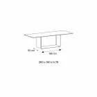 Emperador Ceramic and Bronze Metal Dining Table Made in Italy - Dark Brown Viadurini