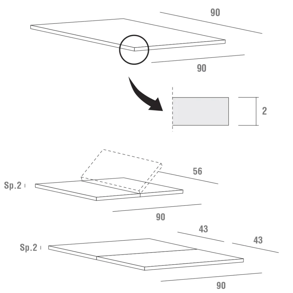 Fenix Dining Table Extendable Up to 232 Made in Italy - Bavaria Viadurini
