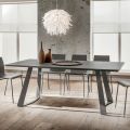 Dining Table in Fenix and Metal Made in Italy, Luxury - Pinocchio