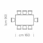 Dining Table in Gray Fenix and Lacquered Steel Made in Italy - Settimmio Viadurini