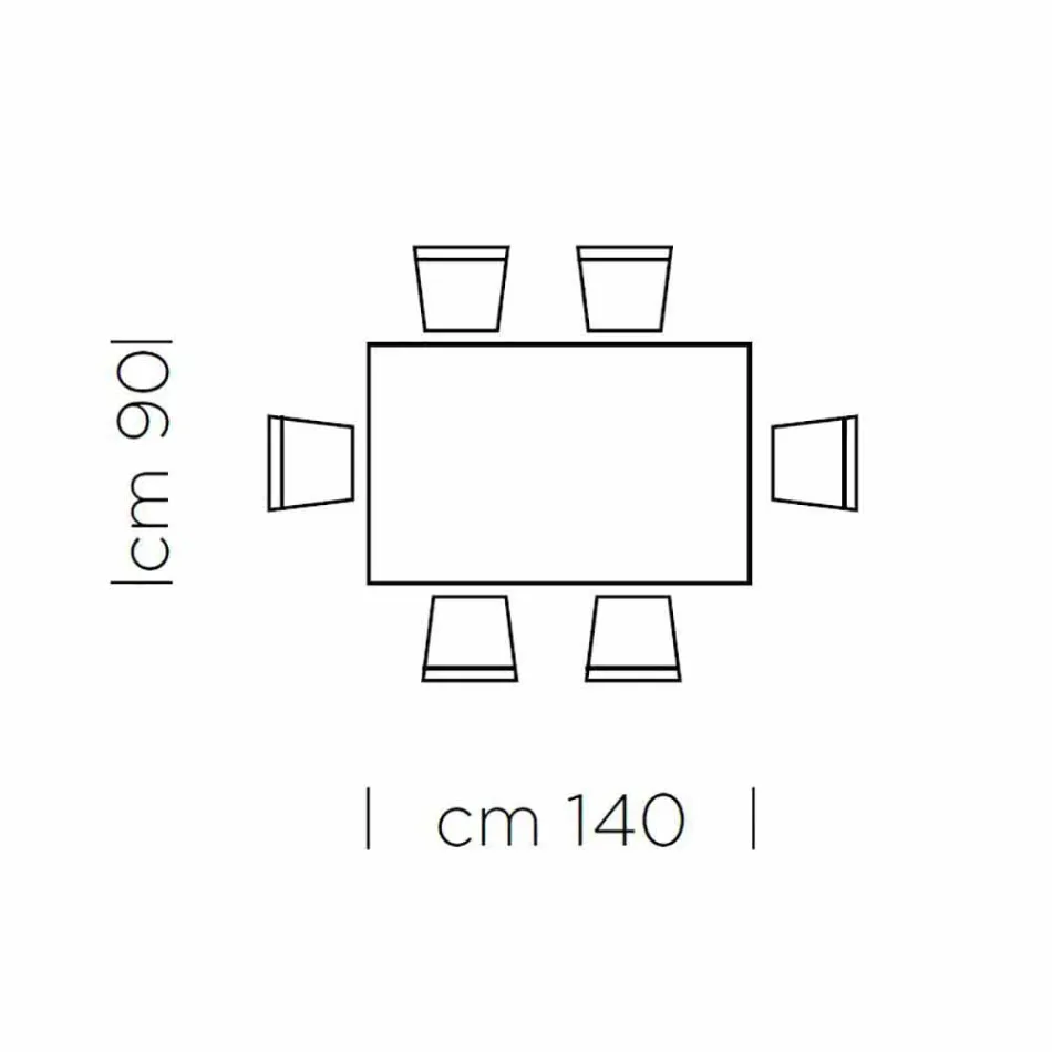 Dining Table in Gray Fenix and Lacquered Steel Made in Italy - Settimmio Viadurini