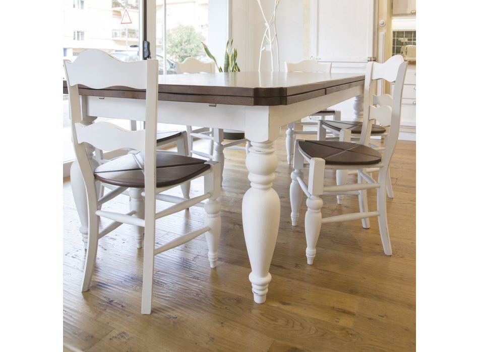 Ash Dining Table and 4 Chairs Included Made in Italy - Rafael Viadurini