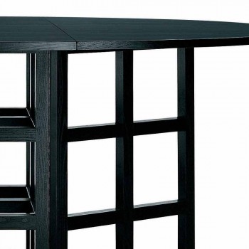 Black Painted Ash Dining Table Made in Italy - Sabatino