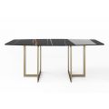 Dining Table in Porcelain Stoneware and Metal Made in Italy - Emilio