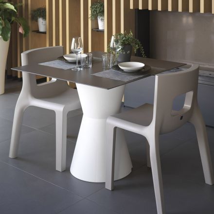 HPL Dining Table with Polyethylene Structure Made in Italy - Rodeo Viadurini
