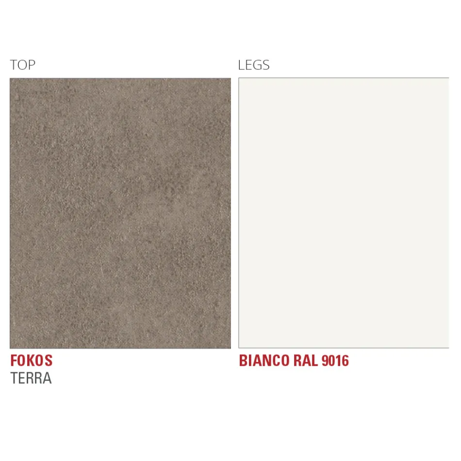 Dining Table in Laminam with Aluminum Structure Made in Italy - Bavaria Viadurini