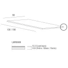 Dining Table in Laminam with Aluminum Structure Made in Italy - Bavaria Viadurini