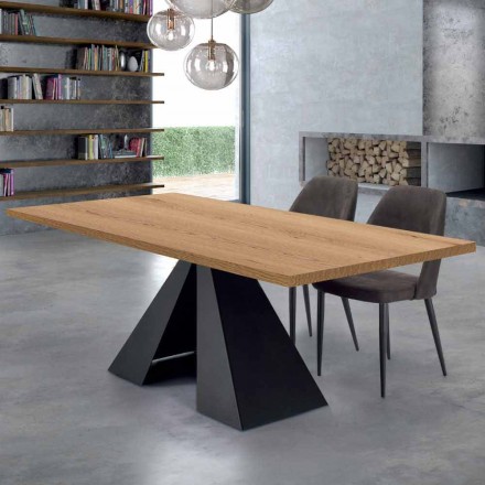 Dining Table in HPL Laminate and High Quality Made in Italy Steel - Dalmatian Viadurini
