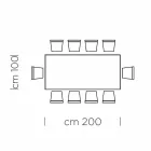 Dining Table in HPL Laminate and Fine Made in Italy Steel - Settimmio Viadurini