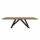 Dining Table in HPL Laminate and Fine Made in Italy Steel - Settimmio Viadurini