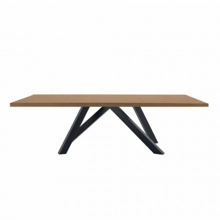 Dining Table in HPL Laminate and Fine Made in Italy Steel - Settimmio Viadurini