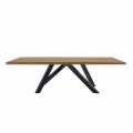 Dining Table in HPL Laminate and Precious Steel Made in Italy - Settimmio
