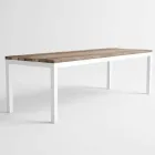 Modern Design Outdoor Wood and Aluminum Dining Table - Ganges Viadurini