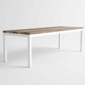 Modern Design Outdoor Wood and Aluminum Dining Table - Ganges