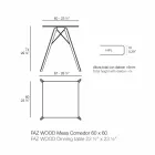 Square Design Wood and Hpl Dining Table, 4 Pieces - Faz Wood by Vondom Viadurini
