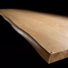 Dining Table in Veneered Wood and Steel Made in Italy - Ezzellino Viadurini