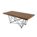 Dining Table in Venereed Wood And Steel Made in Italy – Ezzellino