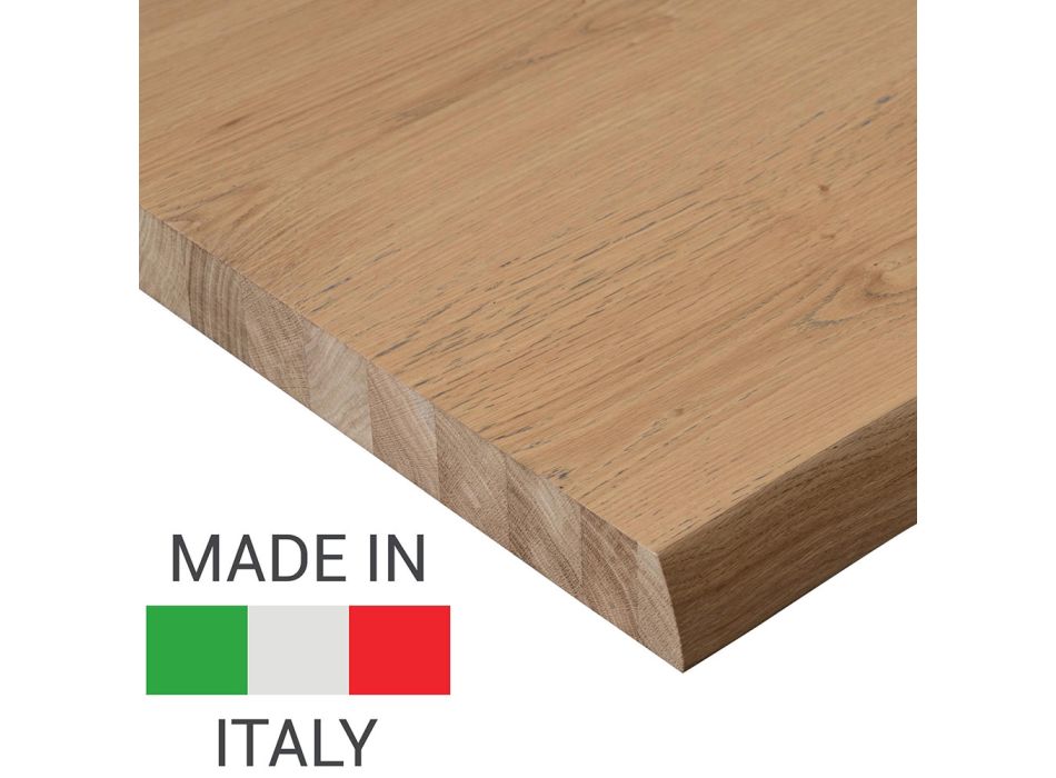 Dining Table in Veneered Wood and Metal Made in Italy - Persico Viadurini