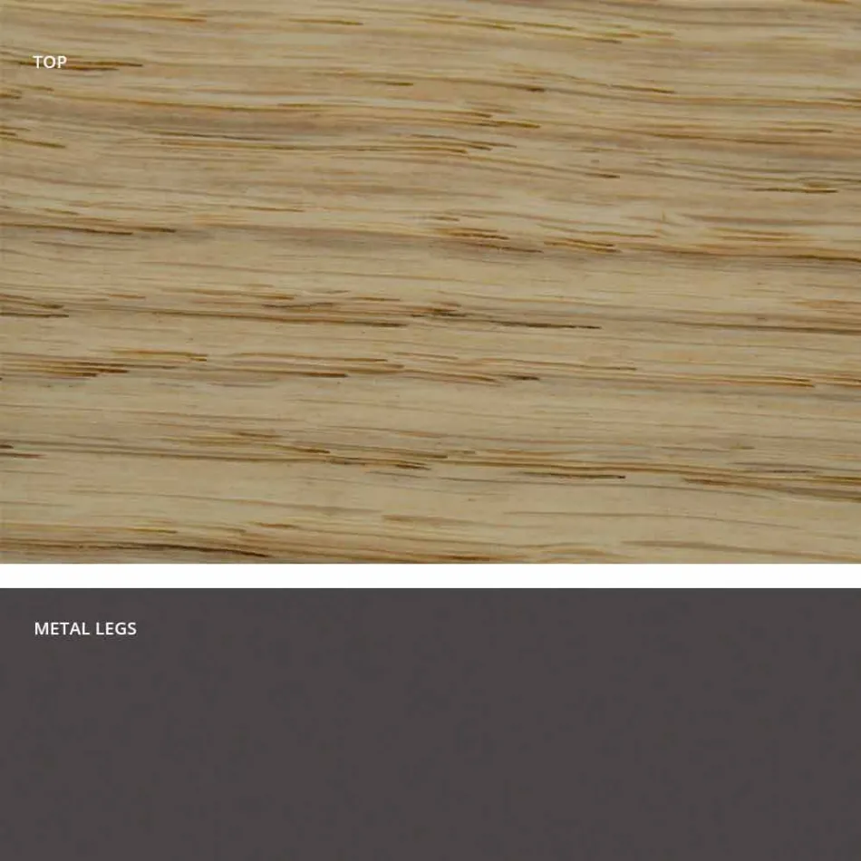 Dining table in modern solid wood made in Italy, Mitia Viadurini