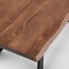 Dining Table in Solid Acacia Wood and Steel - Phosphorus Viadurini