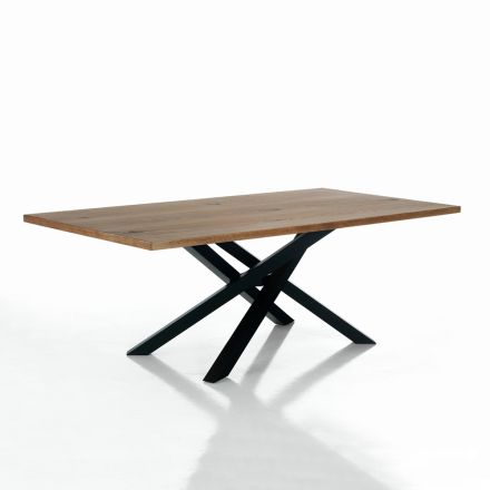 Dining Table in Solid Birch Wood - African Viadurini