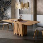 Mdf design wooden dining table made in Italy, Egisto Viadurini