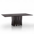 Design dining table in MDF wood made in Italy, Egisto