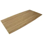 Dining Table in MDF Wood Effect and Black Metal Base - Sunset Viadurini