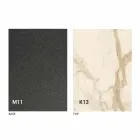 Metal Dining Table and Ceramic Top Made in Italy Design - Anaconda Viadurini