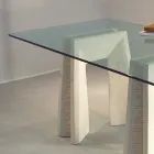 Arianna contemporary stone and crystal dining table Viadurini