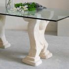 Contemporary design stone and crystal dining table Medusa Viadurini