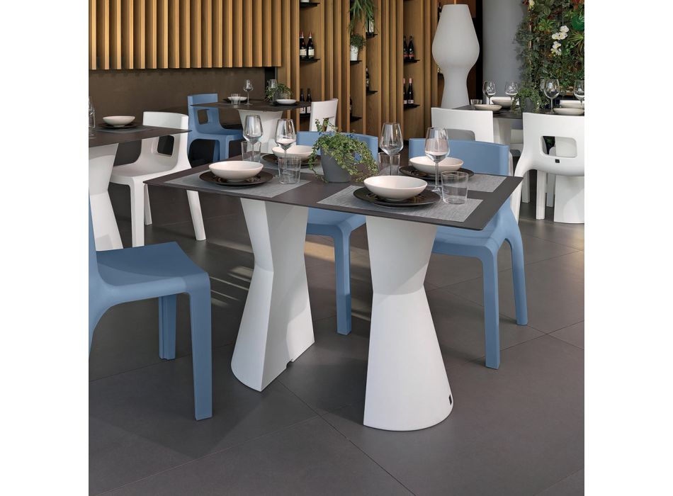 Polyethylene Dining Table with HPL Top Made in Italy - Rodeo Viadurini