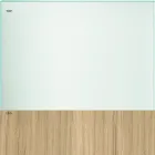 Dining Table in Glass and Legs in Oak or Canaletto Walnut - Aschio Viadurini